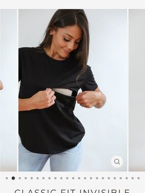 Movemama Classic Fit Invisible Zip Breastfeeding Tee